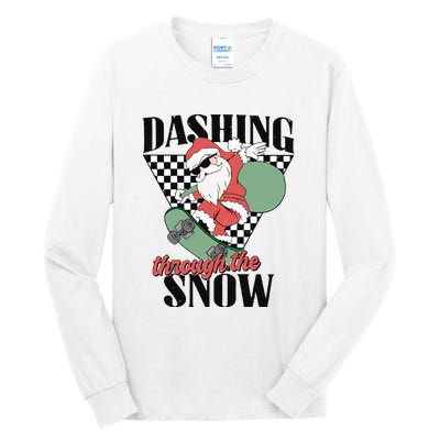 Retro Christmas Dashing Through The Snow Tall Long Sleeve T-Shirt