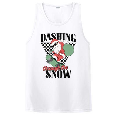 Retro Christmas Dashing Through The Snow PosiCharge Competitor Tank