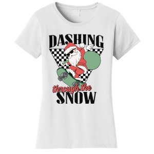 Retro Christmas Dashing Through The Snow Women's T-Shirt