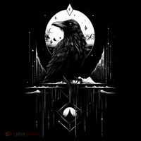Raven Crow Dark Bird Witchcraft Omens Midnight Moon Night Mystic Folklore Magic Flatbill Hat