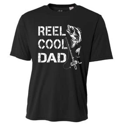 Reel Cool Dad Fishing Daddy FatherS Day Cooling Performance Crew T-Shirt