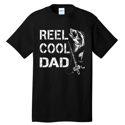 Reel Cool Dad Fishing Daddy FatherS Day Tall T-Shirt