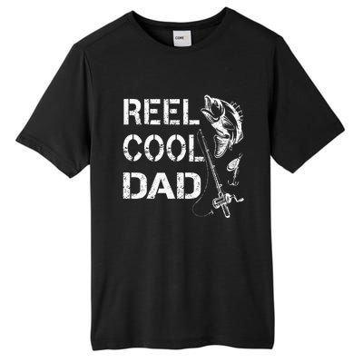 Reel Cool Dad Fishing Daddy FatherS Day Tall Fusion ChromaSoft Performance T-Shirt