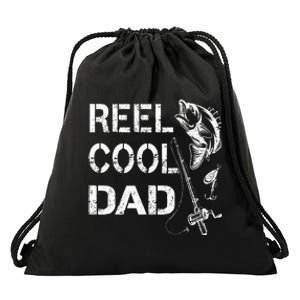 Reel Cool Dad Fishing Daddy FatherS Day Drawstring Bag