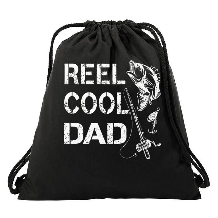 Reel Cool Dad Fishing Daddy FatherS Day Drawstring Bag