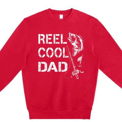 Reel Cool Dad Fishing Daddy FatherS Day Premium Crewneck Sweatshirt