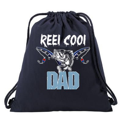 Reel Cool Dad Gift For Dad Grandpa Daddy Funny Gift Drawstring Bag