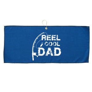 Reel Cool Dad Fishing Daddy Father's Day Gift Large Microfiber Waffle Golf Towel