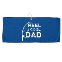 Reel Cool Dad Fishing Daddy Father's Day Gift Large Microfiber Waffle Golf Towel