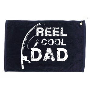 Reel Cool Dad Fishing Daddy Father's Day Gift Grommeted Golf Towel