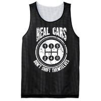 Race Car Driver Gift Real Cars Don't Shift Themselves Mesh Reversible Basketball Jersey Tank