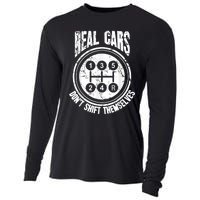 Race Car Driver Gift Real Cars Don't Shift Themselves Cooling Performance Long Sleeve Crew