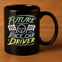 Race Car Driver Kids Racing Driver 11oz C Handle Ceramic Mug