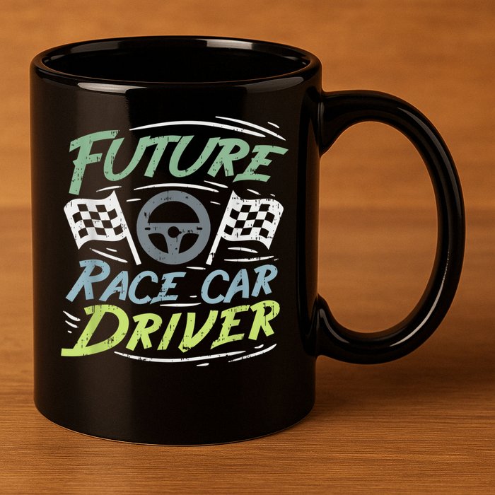 Race Car Driver Kids Racing Driver 11oz C Handle Ceramic Mug