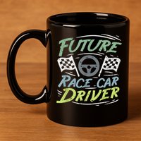 Race Car Driver Kids Racing Driver 11oz C Handle Ceramic Mug