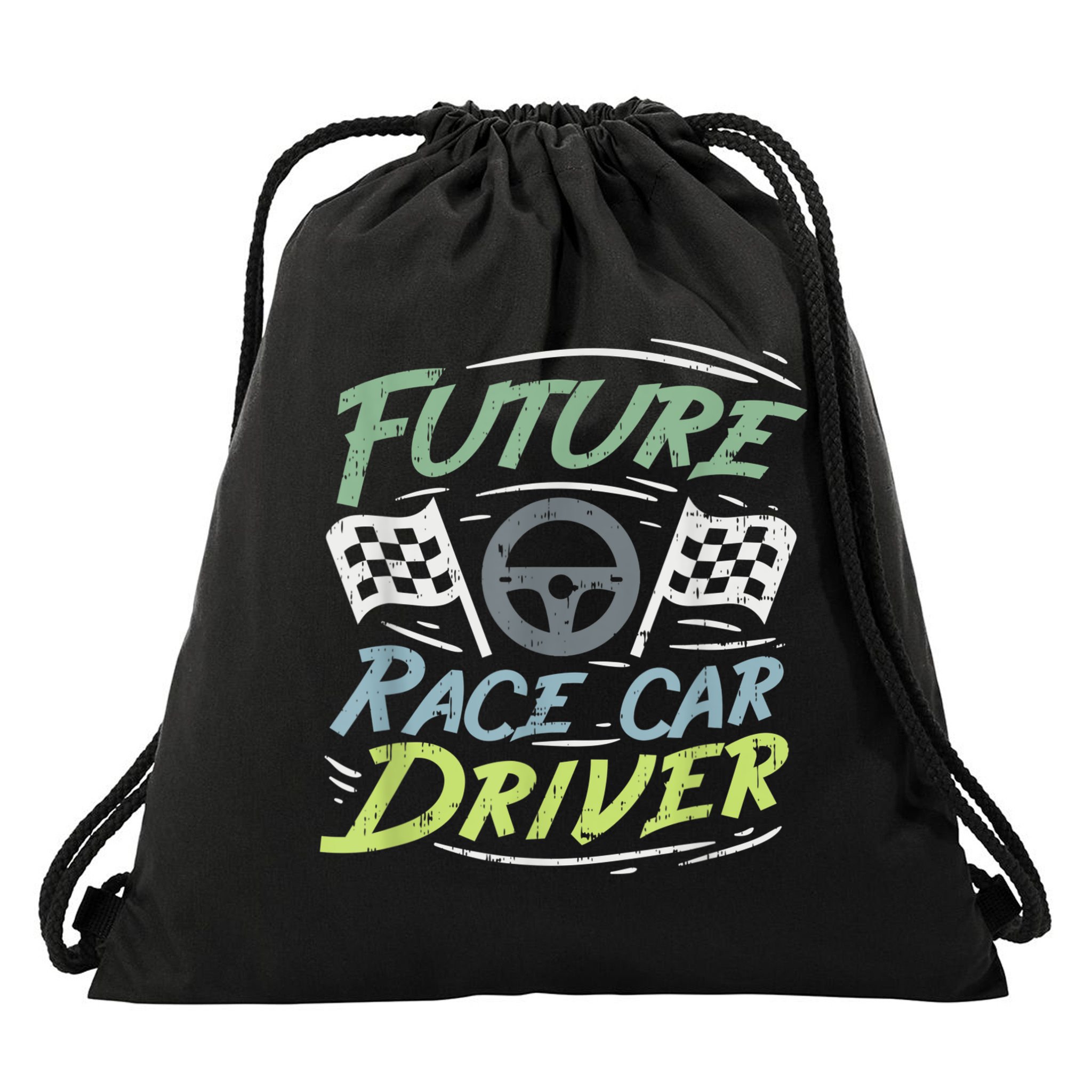 Race Car Driver Kids Racing Driver Drawstring Bag