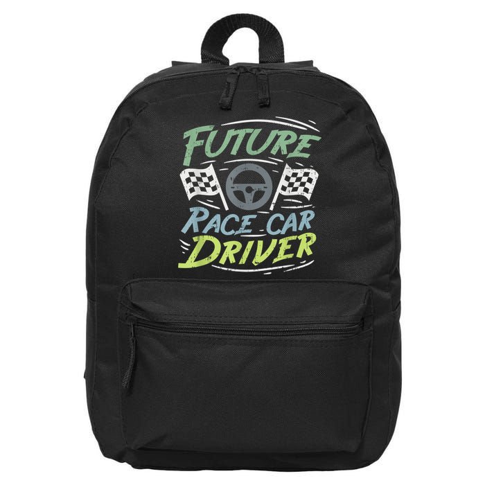 Race Car Driver Kids Racing Driver 16 in Basic Backpack