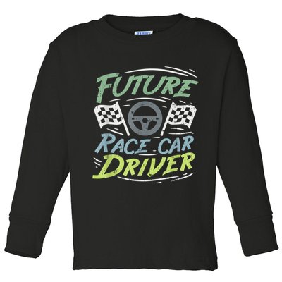 Race Car Driver Kids Racing Driver Toddler Long Sleeve Shirt
