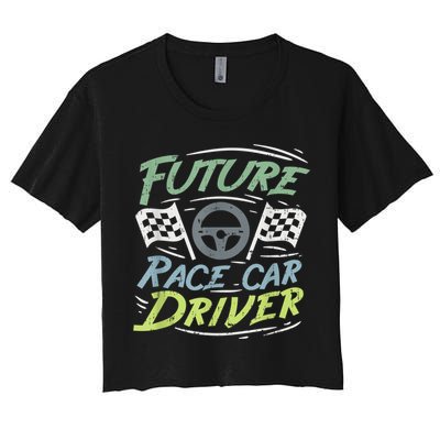 Race Car Driver Kids Racing Driver Women's Crop Top Tee