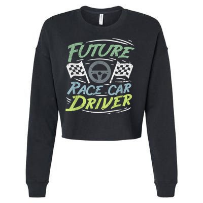 Race Car Driver Kids Racing Driver Cropped Pullover Crew