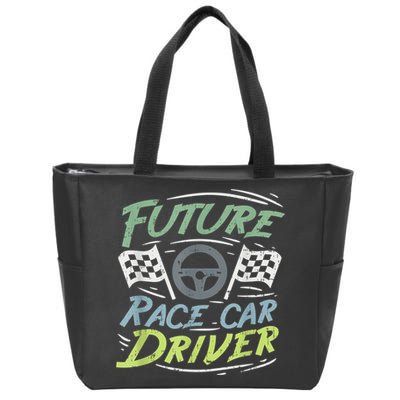 Race Car Driver Kids Racing Driver Zip Tote Bag