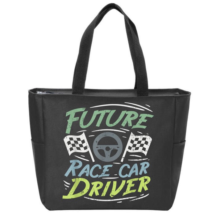 Race Car Driver Kids Racing Driver Zip Tote Bag