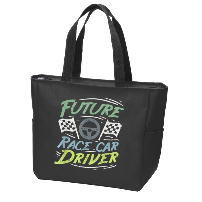 Race Car Driver Kids Racing Driver Zip Tote Bag