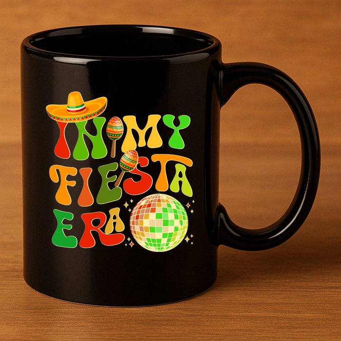 Retro Cinco De Mayo In My Fiesta Era 11oz C Handle Ceramic Mug