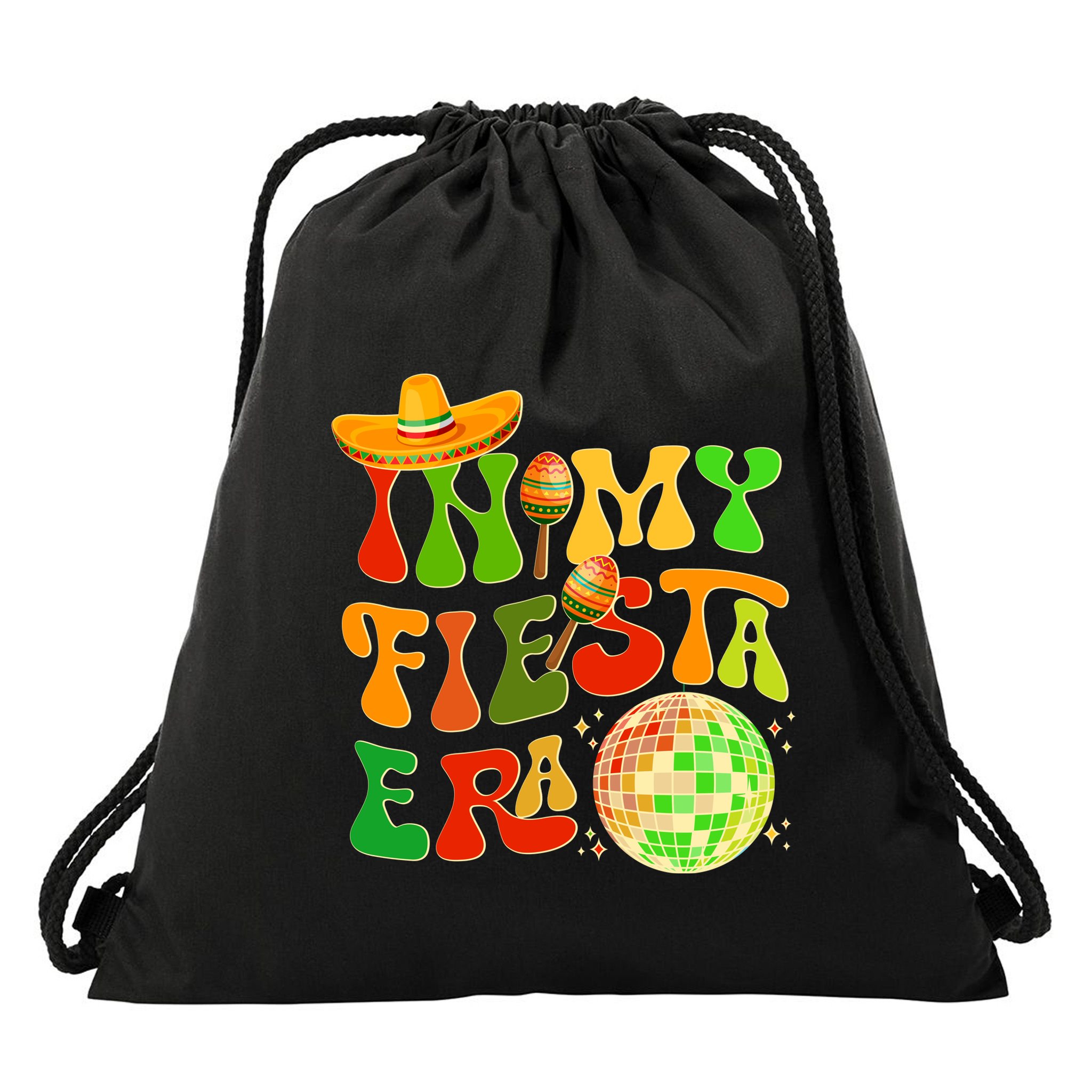 Retro Cinco De Mayo In My Fiesta Era Drawstring Bag