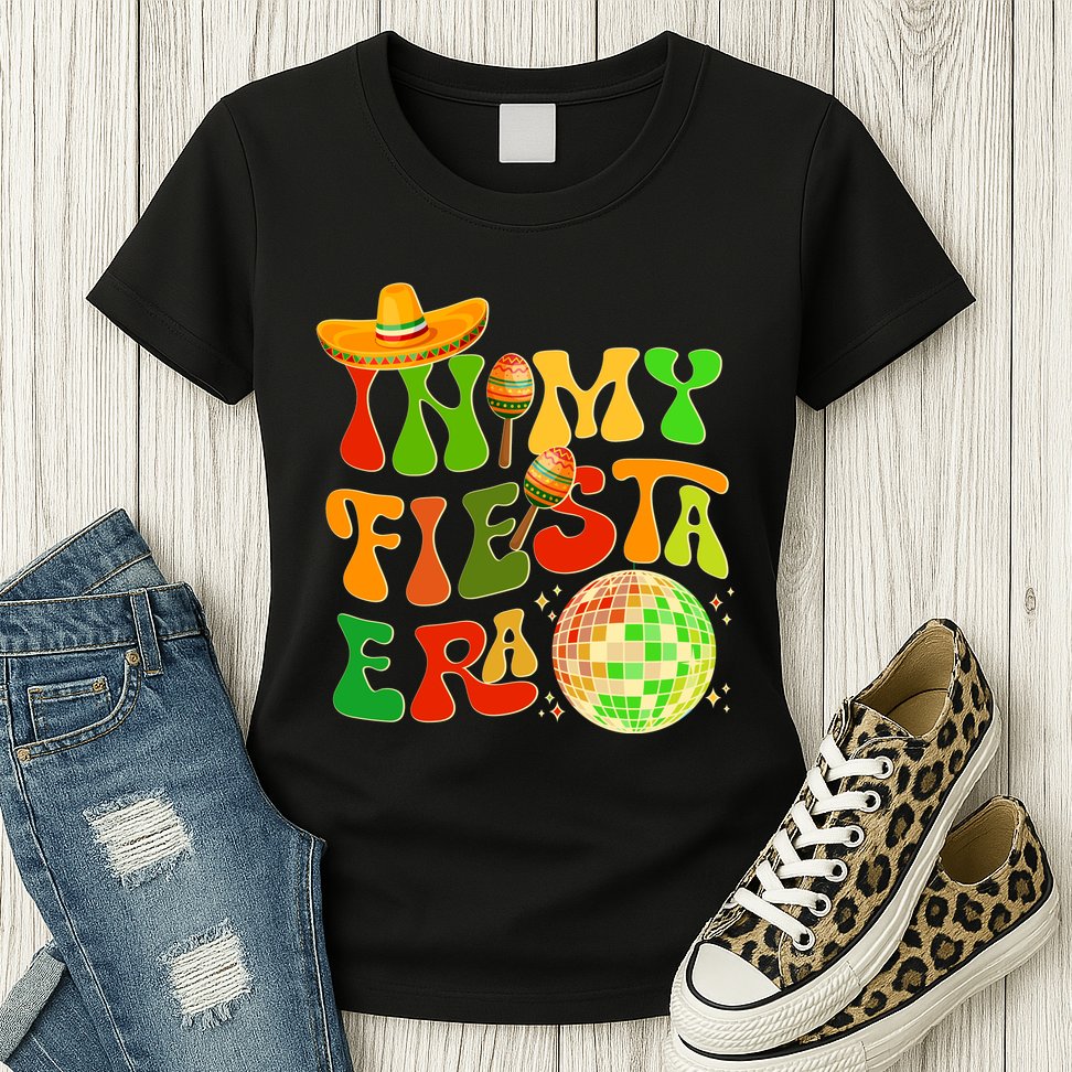 Retro Cinco De Mayo In My Fiesta Era Womens T-Shirt