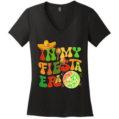 Retro Cinco De Mayo In My Fiesta Era Women's V-Neck T-Shirt