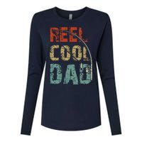 Reel Cool Dad Funny Fishing Father's Day Fisherman Daddy Womens Cotton Relaxed Long Sleeve T-Shirt