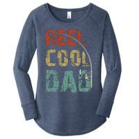 Reel Cool Dad Funny Fishing Father's Day Fisherman Daddy Women's Perfect Tri Tunic Long Sleeve Shirt