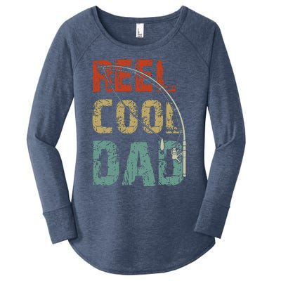 Reel Cool Dad Funny Fishing Father's Day Fisherman Daddy Women's Perfect Tri Tunic Long Sleeve Shirt