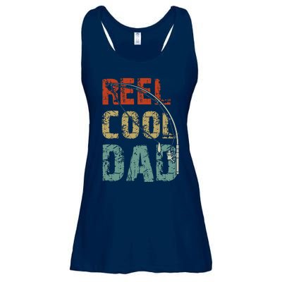 Reel Cool Dad Funny Fishing Father's Day Fisherman Daddy Ladies Essential Flowy Tank