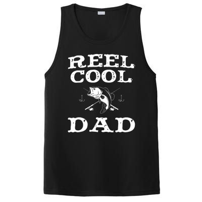 Reel Cool Dad Fishing Daddy Vintage Fathers Day Design PosiCharge Competitor Tank