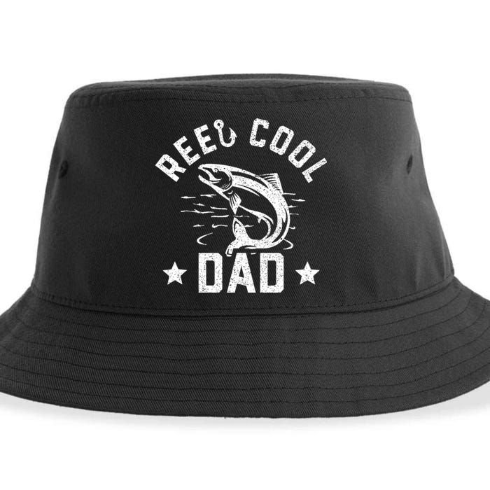 Reel Cool Dad Fishing Dad Gifts Father's Day Fisherman Fish Sustainable Bucket Hat