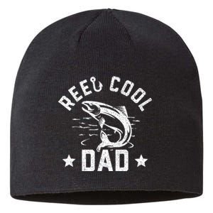 Reel Cool Dad Fishing Dad Gifts Father's Day Fisherman Fish Sustainable Beanie