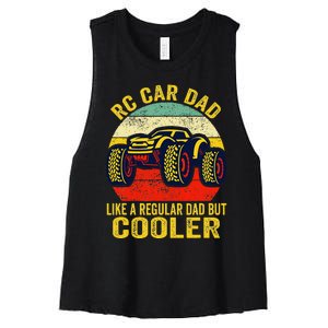 Rc Car Dad Just Like A Normal Dad Funny Rc Car Racing Racer Women's Racerback Cropped Tank