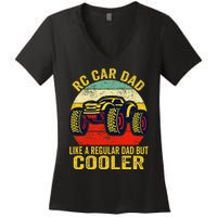 Rc Car Dad Just Like A Normal Dad Funny Rc Car Racing Racer Women's V-Neck T-Shirt