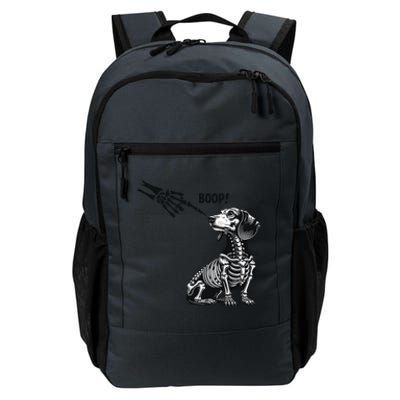 Retro Cute Dachshund Skeleton Hand Boop Dog Funny Halloween Daily Commute Backpack