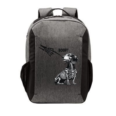 Retro Cute Dachshund Skeleton Hand Boop Dog Funny Halloween Vector Backpack