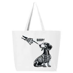 Retro Cute Dachshund Skeleton Hand Boop Dog Funny Halloween 25L Jumbo Tote