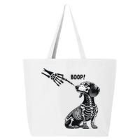 Retro Cute Dachshund Skeleton Hand Boop Dog Funny Halloween 25L Jumbo Tote