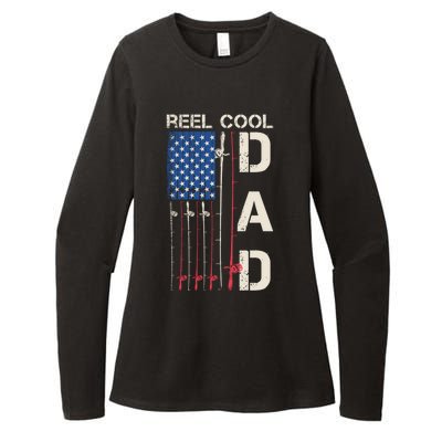 Reel Cool Dad Rod American Usa Flag Bass Fishing Fisher Great Gift Womens CVC Long Sleeve Shirt