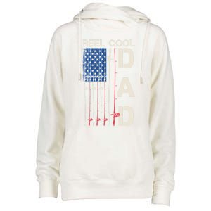 Reel Cool Dad Rod American Usa Flag Bass Fishing Fisher Great Gift Womens Funnel Neck Pullover Hood