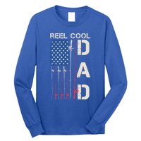 Reel Cool Dad Rod American Usa Flag Bass Fishing Fisher Great Gift Long Sleeve Shirt