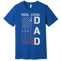 Reel Cool Dad Rod American Usa Flag Bass Fishing Fisher Great Gift Premium T-Shirt