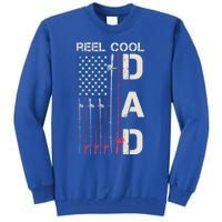 Reel Cool Dad Rod American Usa Flag Bass Fishing Fisher Great Gift Tall Sweatshirt