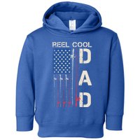 Reel Cool Dad Rod American Usa Flag Bass Fishing Fisher Great Gift Toddler Hoodie